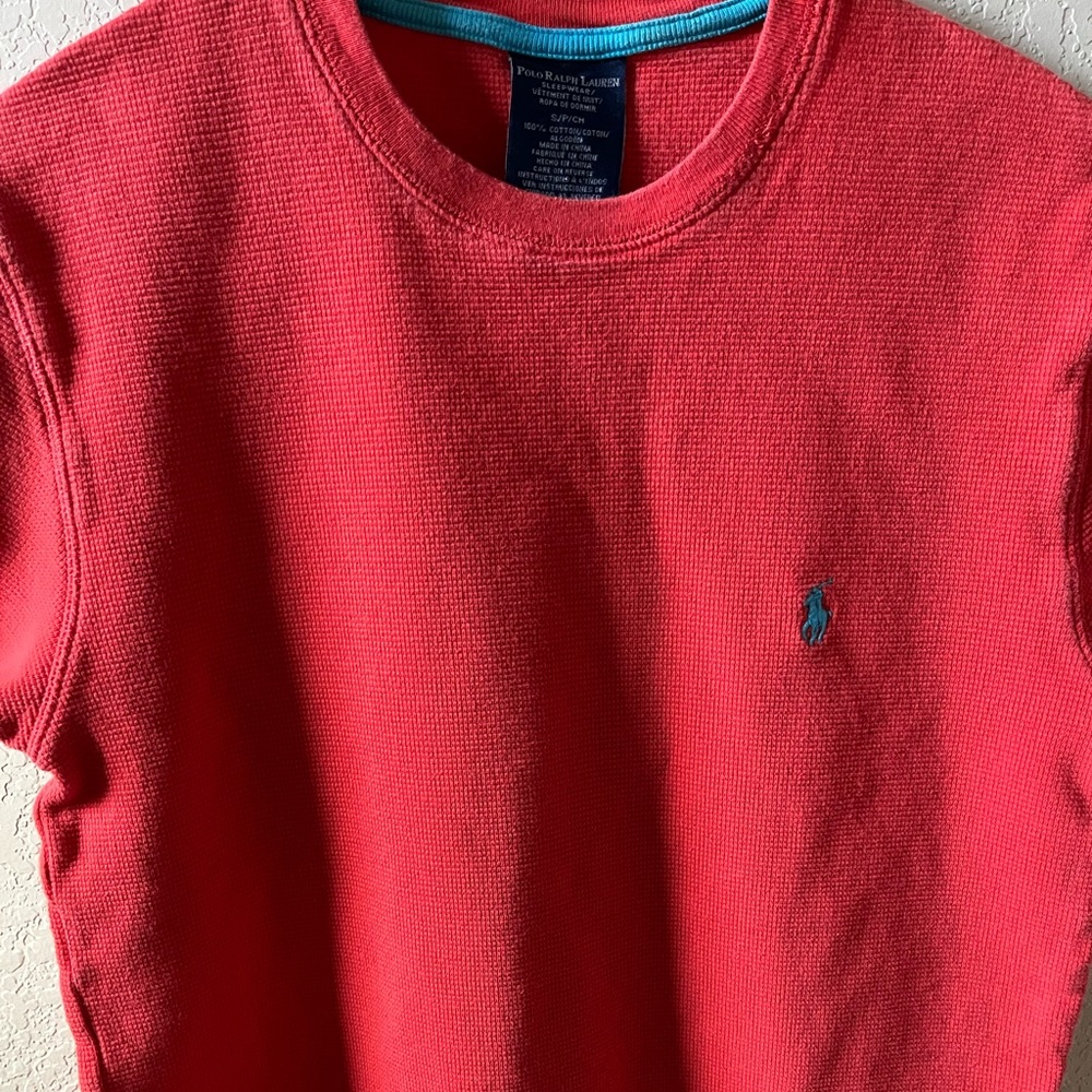 Polo Ralph Lauren Women’s Red Crewneck T-Shirt Short Sleeve 100% Cotton S/P - Picture 2 of 7